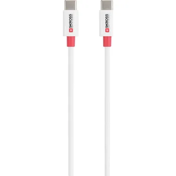 elektrický kabel Skross USB kabel USB 2.0 USB-C ® zástrčka, USB-C ® zástrčka 1.20 m bílá kulatý SKCA0008C-C120CN