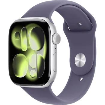 Chytré hodinky Apple Watch Series 11 GPS 46 mm hliníkový plášť sportovní náramek Mlžná fialová M/L