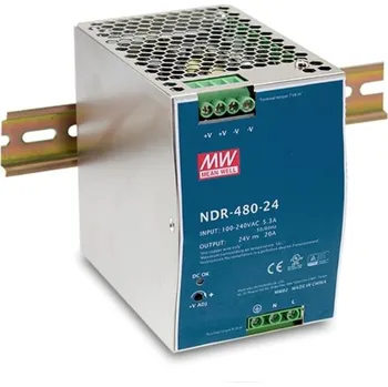spínaný zdroj Průmyslový napájecí zdroj na DIN 480W 24V 20000mA MEAN WELL NDR-480-24