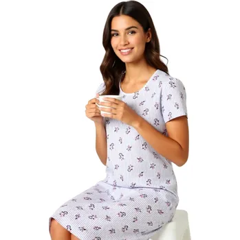 Dámská noční košile Dámská Noční Košile FOLTÝN DKHL 331 Velikost: 7XL, Materiál: Krátký rukáv