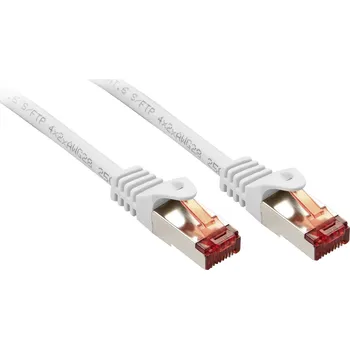 Datový kabel LINDY 47382 RJ45 síťové kabely, propojovací kabely CAT 6 S/FTP 1.00 m bílá 1 ks