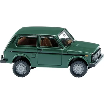 Modelová železnice Wiking 020805 H0 model osobního automobilu Lada Niva - mechově zelená