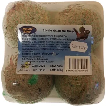 Krmivo pro ptáka Megan lojové koule velké XL 4x220g