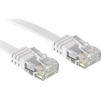 Datový kabel LINDY 47503 RJ45 síťové kabely, propojovací kabely CAT 6 U/UTP 3.00 m bílá s ochranou 1 ks