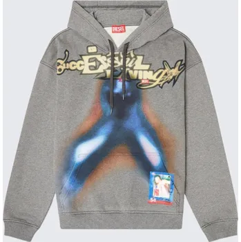 Pánská mikina Pánská mikina DIESEL S-BOXT-HOOD-V4 A20950_0BMBJ šedá Velikost: M