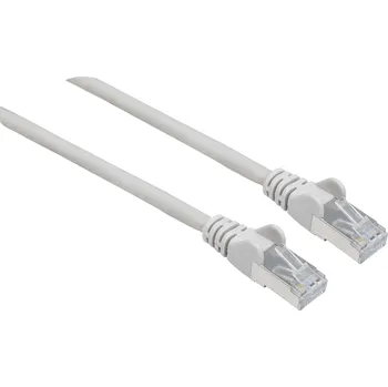 Datový kabel Intellinet 740920 RJ45 síťové kabely, propojovací kabely CAT 6A S/FTP 5.00 m šedá fóliové stínění, stínění pletivem, stíněný, bez halogenů 1 ks