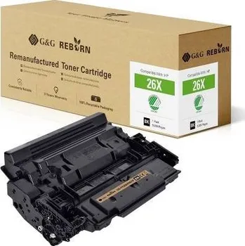 Tiskárna G a G Toner náhradní HP, Troy 26X kompatibilní černá 9000 Seiten Reborn remanufactured 21233