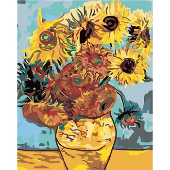 Diamantové malování Diamondi - SLUNEČNICE (VAN GOGH), 40x50 cm, bez rámu a bez vypnutí plátna