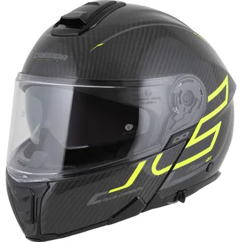 Helma na motorku přilba Modulo 2.1 Plus Carbon, CASSIDA (carbon/žlutá fluo/reflexní stříbrná/černá) 2026