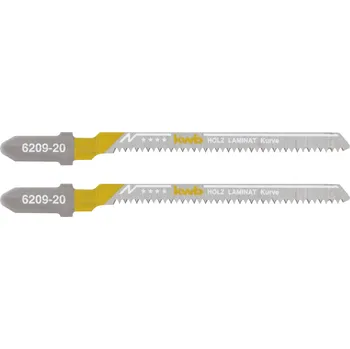 Pilová lišta kwb 620920 Listy nožové pilky, LAMINÁT, zpracování dřeva, Bi kov, 2 x křivka 2 ks