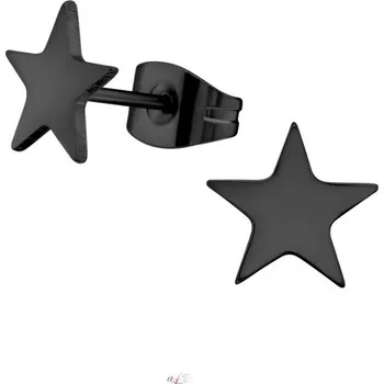 Náušnice Prosperk Náušnice ocelové hvězdičky - černé S1528