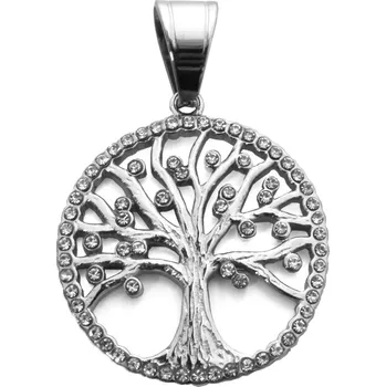 Přívěsek BM Jewellery Přívěsek strom života 2,9 cm z chirurgické oceli se zirkony S772100