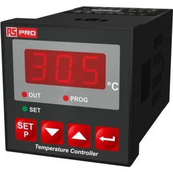 Relé Regulátor teploty s vypínačem, 0 → plus 50 °C., 48 x 48mm, počet výstupů: 1