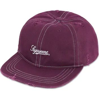 Kšiltovka Supreme Distressed Script 6-Panel Red Velikost: ONE SIZE