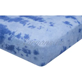 Prostěradlo Aaryans Batikované prostěradlo froté modré Rozměry prostěradla: 180x200 cm