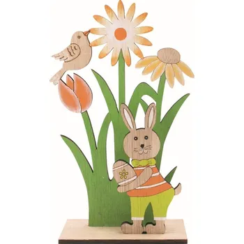 Dekorace Velikonoční zajíc 12,5 x 20,5 x 4,5 cm na postavení