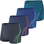 FANNIFEN Pánské bambusové boxerky SPORT M6812 4ks v balení Velikost: 3XL