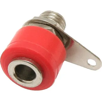 Elektrická zásuvka Zalomené banánkové konektory červené SILVER