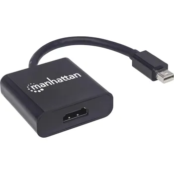 Audio kabel Manhattan 152570 Mini-DisplayPort adaptér [1x mini DisplayPort zástrčka - 1x HDMI zásuvka] černá stíněný, UL certifikace 15.00 cm