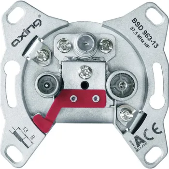 Televizní anténa Axing BSD 963-10N anténní zásuvka TV , UKW , Data pod omítku průchozí krabice