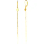 JVD Dlouhé pozlacené visací náušnice se srdíčky SVLE1917XE9GO00 + 2 měsíce na vrácení zboží