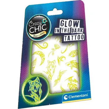 Tetování Clementoni Tetování Crazy CHIC svítící ve tmě pro kluky a holky