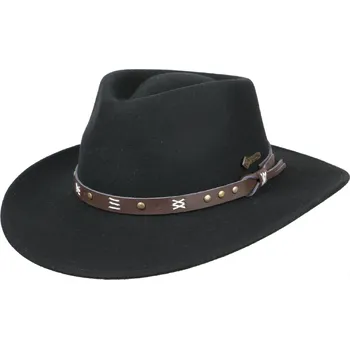Klobouk Scippis Australský černý klobouk vlněný - EMERALD Velikost: 57 cm (M)