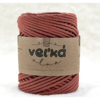 Příze VEĽKÁvlna VEL'KÁvlna bavlněná šňůra na háčkování 3mm Terakota