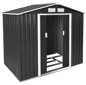 Zahradní domek TecTake Zahradní domek 214 x 130 x 185 cm šedý/bílý