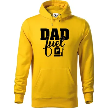 Pánská mikina DOBRÝ TRIKO Pánská mikina s potiskem Dad fuel Velikost pánské mikiny: 4XL, Barva: Žlutá