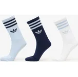 Ponožky adidas 3S Crew Socks 3-Pack Wonder Blue/ Night Indigo/ White L