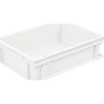 Úložný box BRB Lagertechnik 1658546 stohovací zásobník , Basic, vhodné pro potraviny, (d x š x v) 400 x 300 x 120 mm, bílá, 1 ks