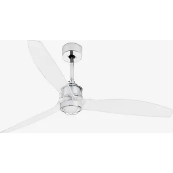 JUST FAN M LED, chrom, stropní LED ventilátor s DC motorem - FARO