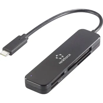 Čtečka paměťových karet Renkforce RF-PCR-230 externí čtečka paměťových karet USB-C(TM) (USB 3.2 Gen 1) černá