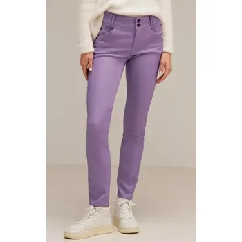 Dámské kalhoty Street One fialové kalhoty (Dámské coated kalhoty značky Street One)