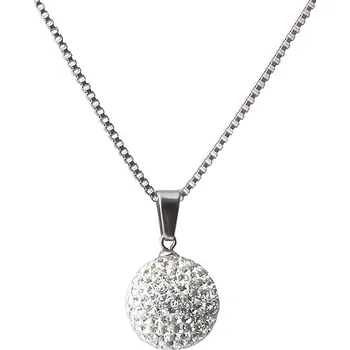 Náhrdelník BM Jewellery Náhrdelník s přívěskem zirkonová koule 1,2cm z chirurgické oceli S538080