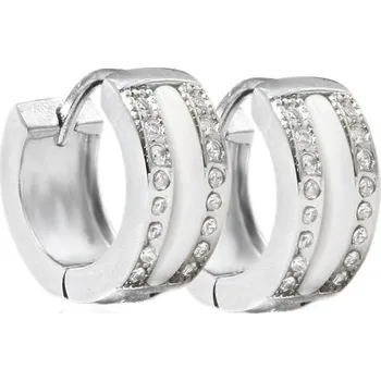 Náušnice BM Jewellery Náušnice kroužky se zirkony S998190