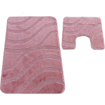 Koupelnová předložka Sada koupelnových koberečků Sympho s výřezem - růžová