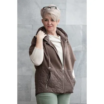 Dámská vesta FLY Luxury Kombinovaná vesta FIESTA Barva: čokoládová, Velikost: XL