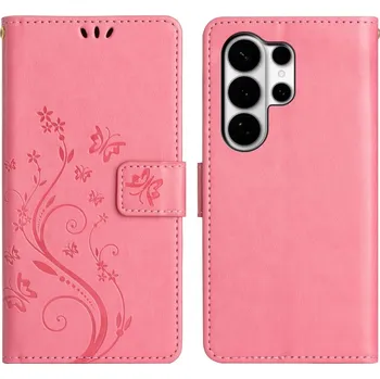 Pouzdro na mobilní telefon Flowers knížkové pouzdro na Samsung Galaxy S26 Ultra - růžové