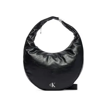 Kabelka Kabelka Calvin Klein Buckle Convertible Hobo Bag LV04F3446G Černá OS