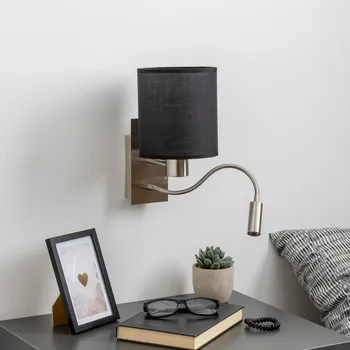 Nástěnné svítidlo Brilagi - LED Nástěnná lampa NUBILA 1xE27/25W/230V + LED/3W chrom/černá