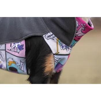 Obleček pro psa Sweet Energy.cz Fleecový obleček Agility komiks ŠEDÝ Velikost: 25