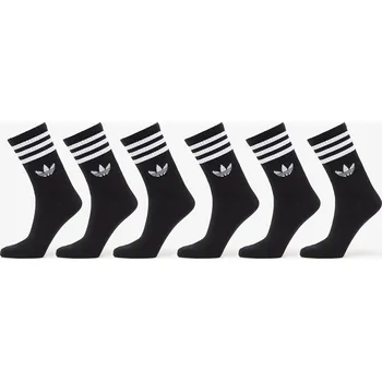 Ponožky adidas 3S Crew Sock 6-Pack Black L