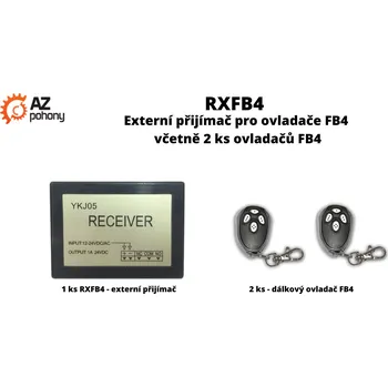RXFB4 - externí přijímač pro ovladače FB4 včetně 2 ks ovladačů FB4