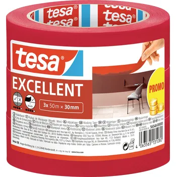 Izolační páska tesa EXCELLENT 56548-00000-00 krepová lepicí páska červená (d x š) 50 m x 30 mm 3 ks