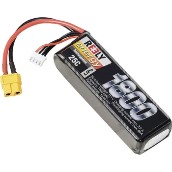 RC vybavení Reely RE-7851456 akupack Li-Pol (modelářství), 11.1 V, 1800 mAh, články 3, 25 C, Softcase, XT60