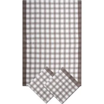 Utěrka Tegatex Utěrka bambus 3 ks - kostka velká šedá 50*70 cm