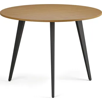 Konferenční stolek Konferenční stůl PRIMO VIBE, průměr 100 cm, černá podnož, buk