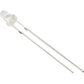 Dioda TRU COMPONENTS LED s vývody studená bílá půlkulatý 3 mm 70000 mcd 15 °
